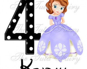Princess Sofia Birthday Girl Name A ge 1st 2nd 3rd 4th 5th Shirt t ...