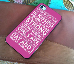 quote pink eye new custom iPhone case for iPhone 4 case and iPhone 5 ...