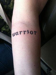 Warrior tattoo / semicolon tattoo, on the inside of my left forearm I ...