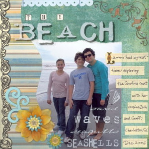 Free Beach Vacation Scrapbook Layout Ideas