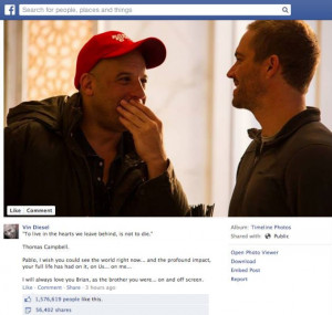 Tribute... Diesel quotes Scottish poet (Copyright: Facebook)