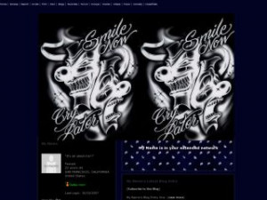 Navy Blue Bandana - The Agony And The Ecstasy MySpace Layout Preview