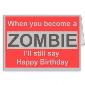 Zombie Birthday Gifts