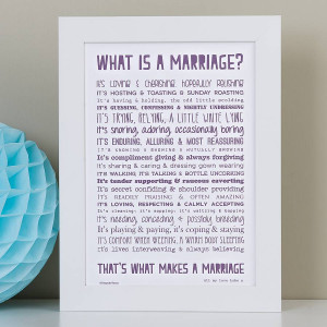 is marriage poem typographic print £ 14 00 a witty and warm marriage ...