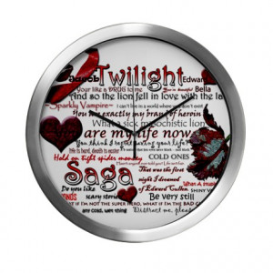 Twilight Quotes Modern Wall Clock