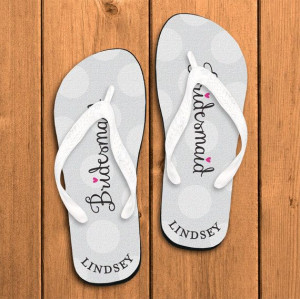Personalized Flip Flops by Paper so Pretty, Fun for the entire Bridal ...