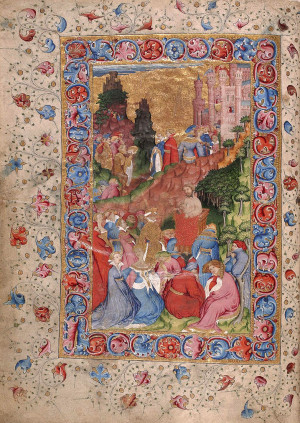 Chaucer Reading his 'Troilus and Criseyde' to Richard II. 15th-c ...