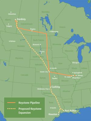 xl pipeline project map source us department of state keystone xl ...