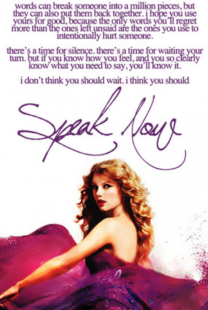 Taylor Swift Speak Now Quotes