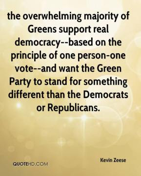 ... Green Party to stand for something different than the Democrats or