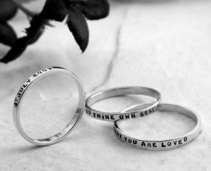 thin stacking posey ring custom made ring with your choice of ...
