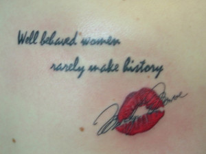 Marilyn Monroe Quotes Tattoos Designs