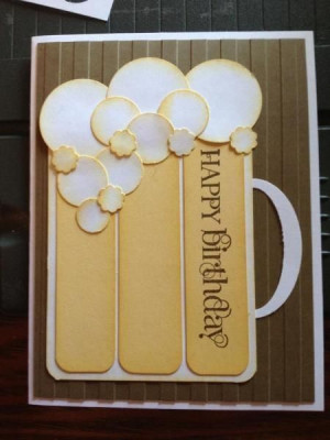 Cute! Beer mug card, perfect for dads and husbands. by bethany