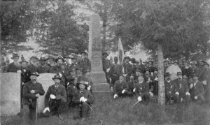 In this photo taken in 1887, Civil War veterans from the Manross G.A.R ...