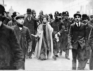 Emmeline Pankhurst under arrest