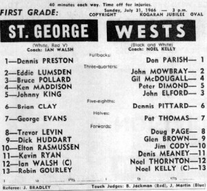 This is the history making game where St George were beaten at Kogarah ...