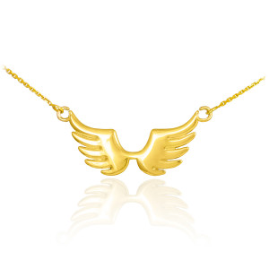 14K Gold Angel Wing Necklace
