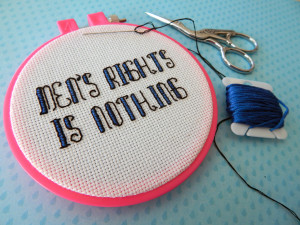 Men's Rights Parks and Rec Quote Cross Stitch