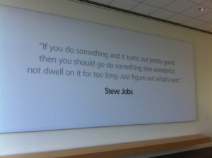 Steve Jobs quote at Apple HQ