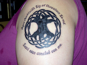 Irish Sayings In Gaelic Tattoos Gaelic celtic tattoo
