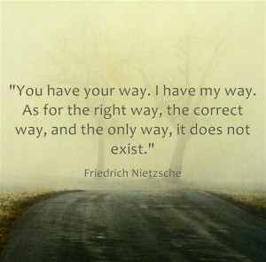 There is no right way