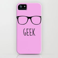 ... nerd #pink #girly #iphone #case #ipod #samsung #colorblock #quote #