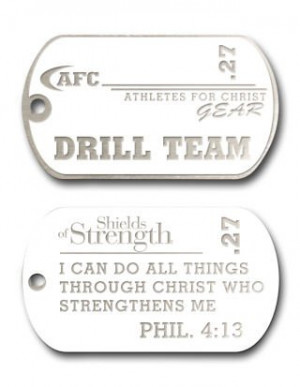 Shields of Strength Drill Team (phil 413) Dog Tag Necklace