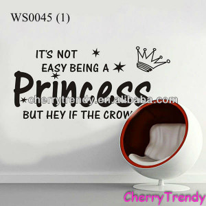 Vinyl Wall Decals, Little Princess and Crown Decals,Home Sticker