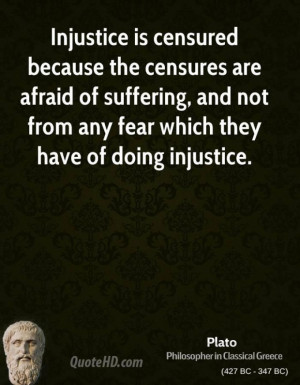 Plato philosopher injustice is censured because the censures are