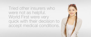 Tried other insurers who were not as helpful. World First were very ...