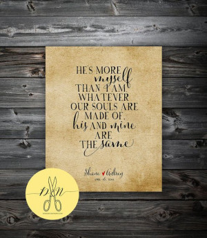 Personalized Emily Bronte Love Quote