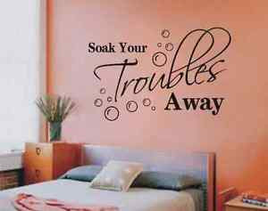 ... Troubles Away Warm Home Wall Quote Decal Vinyl Art DIY Sticker Hot New