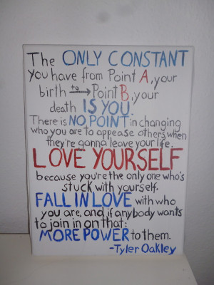 So I made this in honor of Tyler Oakley and to remember what’s ...