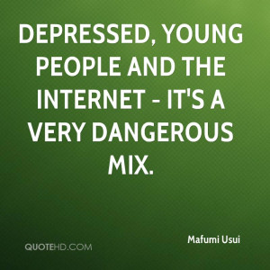 Depressed, young people and the Internet - it's a very dangerous mix.
