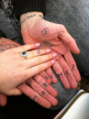 marry me tattoos are my fave it s an instant yes for me hint hint wink ...
