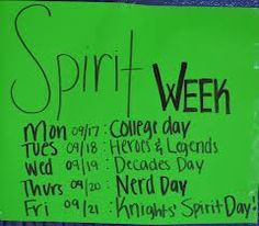 School Spirit Week Ideas