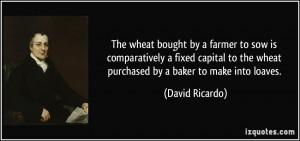 The wheat bought by a farmer to sow is comparatively a fixed capital ...