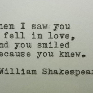 Quote William Shakespeare Hand Typed Quote with Vintage Typewriter ...