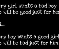 Piccsy :: Good Girls Want Bad Boys, Good Guys Want Bad Girls