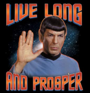 Star Trek Spock Tee Shirt: Live Long and Prosper - Adult, Ladies ...