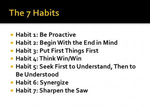 Habit 1: Be Proactive