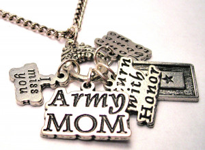 Proud Marine Mom Quotes Army mom charm holder