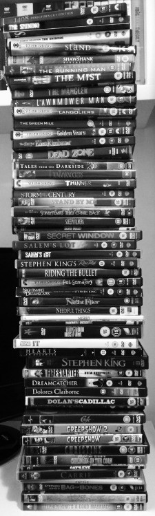 DVDs of Stephen King TV and movie adaptations;