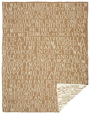 Famous Literary Quotes Throw