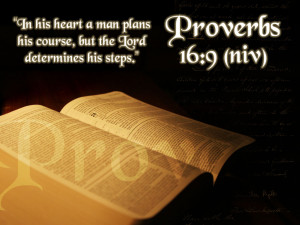 Proverbs 16:9 Scripture Bible Picture HD Wallpaper background for your ...