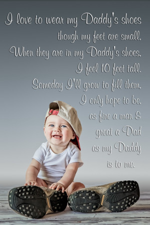 ... many different ways with a picture of your child in Daddy’s shoes