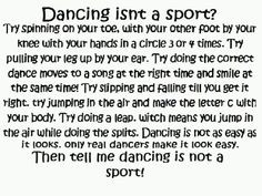 Dancing is so a sport More