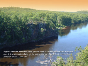 Happiness Quote on a wallpaper