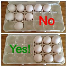 Except I arrange them all in the middle so the carton is balanced ...