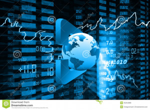 Royalty Free Stock Photos: Display of Stock market quotes